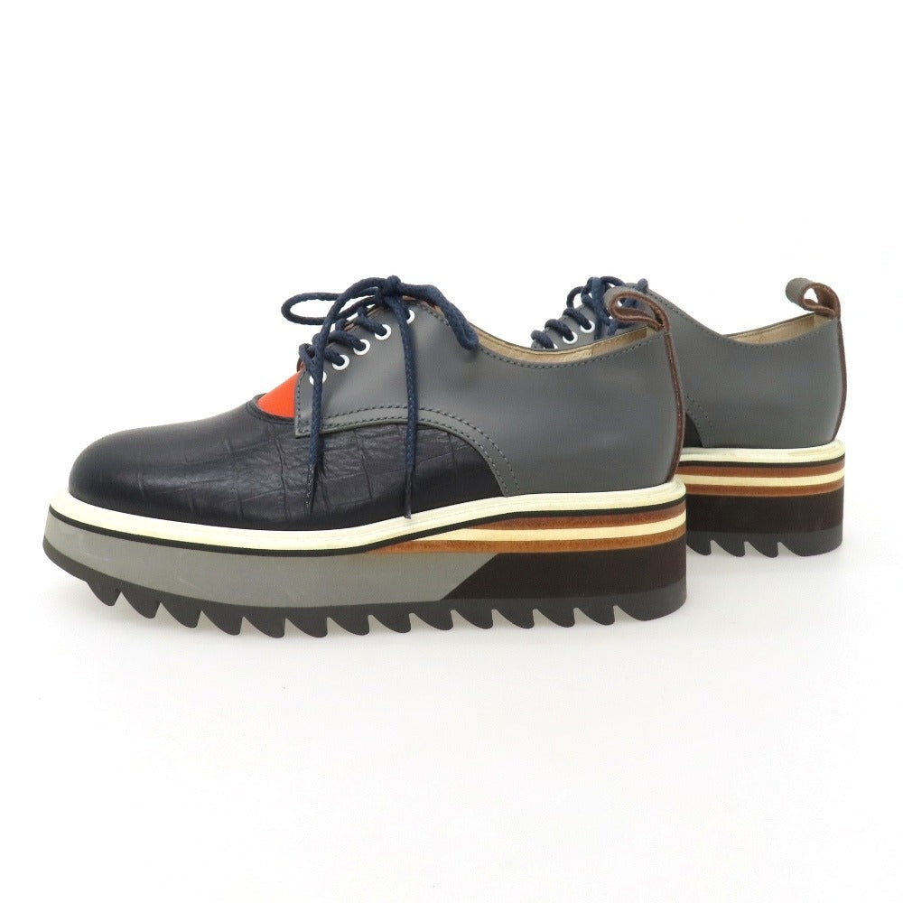 【中古】エンダースキーマ Hender Scheme mills レザー ダービーシューズ ブラックxグレー【サイズ3】【 状態ランクA 】【 メンズ 】