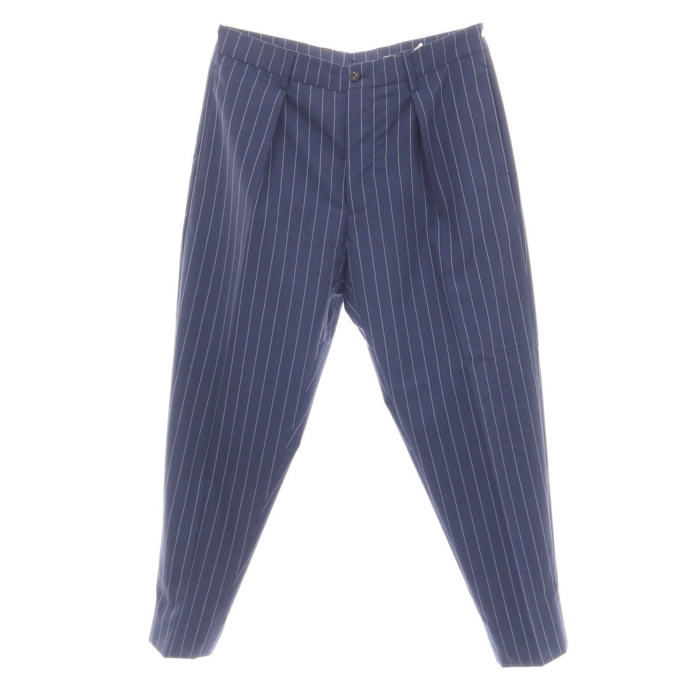 【中古】ニコラ ラダーノ NICOLA RADANO TIE YOUR TIE別注 ウール ストライプ ドレススラックスパンツ ライトネイビーxホワイト【サイズ48】【 状態ランクB 】【 メンズ 】