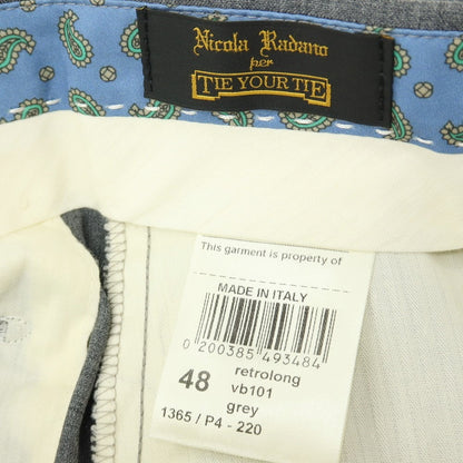 【中古】ニコラ ラダーノ NICOLA RADANO TIE YOUR TIE別注 ウール ドレススラックスパンツ グレー【サイズ48】【 状態ランクB 】【 メンズ 】