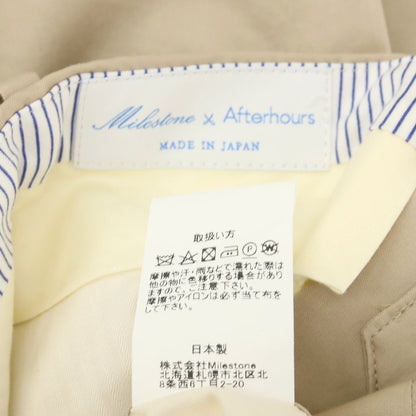 【中古】アフターアワーズ AFTERHOURS × MILESTONE コットン カジュアルスラックスパンツ ベージュ【サイズ48】【 状態ランクB 】【 メンズ 】
