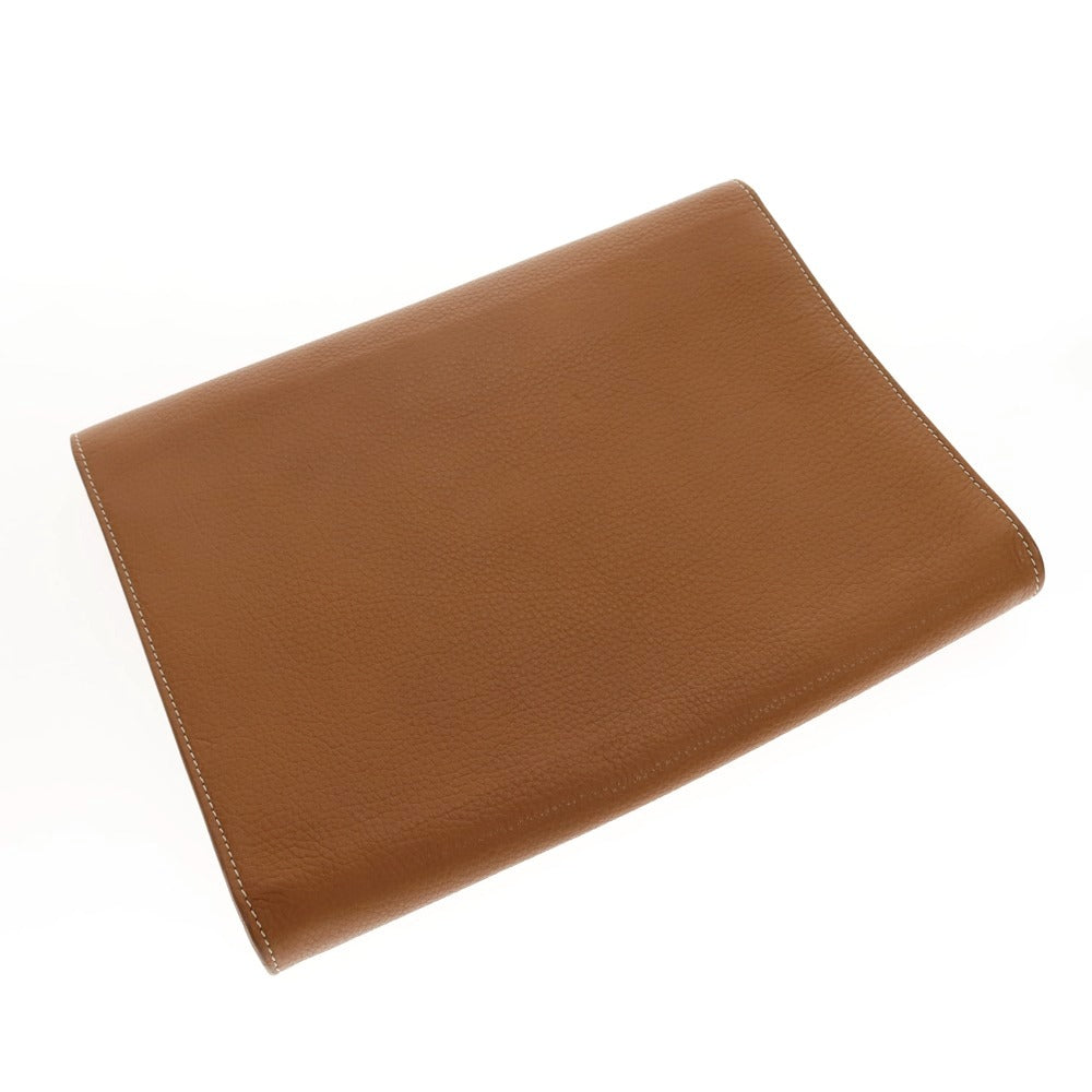 【中古】アカーテ ACATE シュリンクレザー クラッチバッグ キャメル【 状態ランクB 】【 メンズ 】