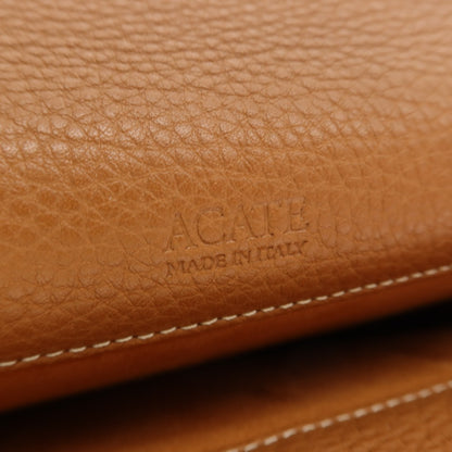 【中古】アカーテ ACATE シュリンクレザー クラッチバッグ キャメル【 状態ランクB 】【 メンズ 】