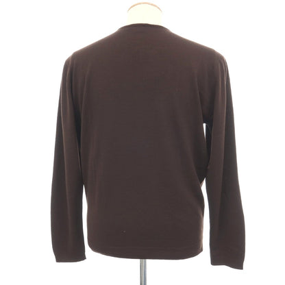 【中古】ジョンスメドレー JOHN SMEDLEY ハイゲージ ウール クルーネック プルオーバーニット ブラウン【サイズS】【 状態ランクB 】【 メンズ 】