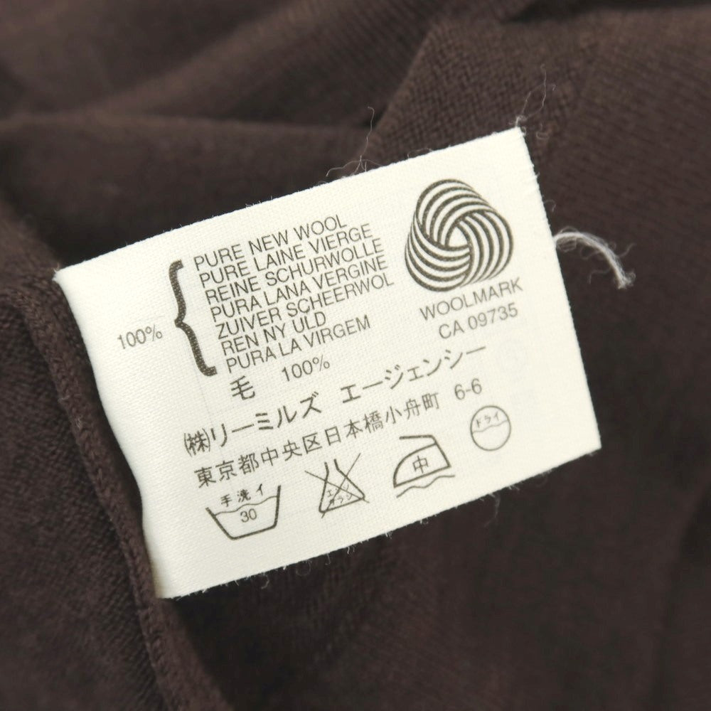 【中古】ジョンスメドレー JOHN SMEDLEY ハイゲージ ウール クルーネック プルオーバーニット ブラウン【サイズS】【 状態ランクB 】【 メンズ 】