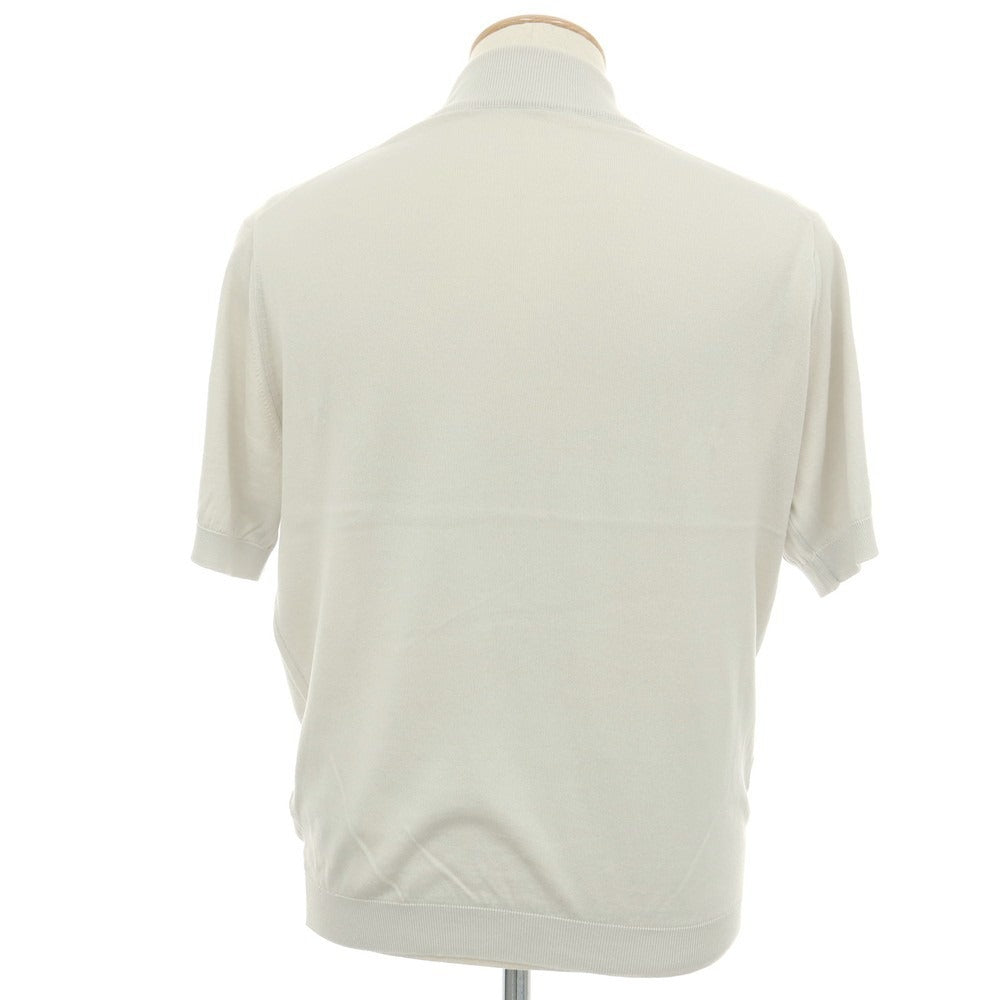 【中古】ジョンスメドレー JOHN SMEDLEY ハイゲージ シーアイランドコットン ハイネック 半袖 プルオーバーニット ライトセージグレー系【サイズS】【 状態ランクC 】【 メンズ 】
