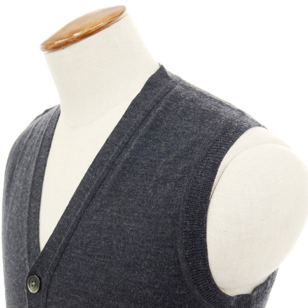 【中古】ポールスミス Paul Smith ハイゲージ ウール Vネック ニットベスト チャコール【サイズM】【 状態ランクB 】【 メンズ 】