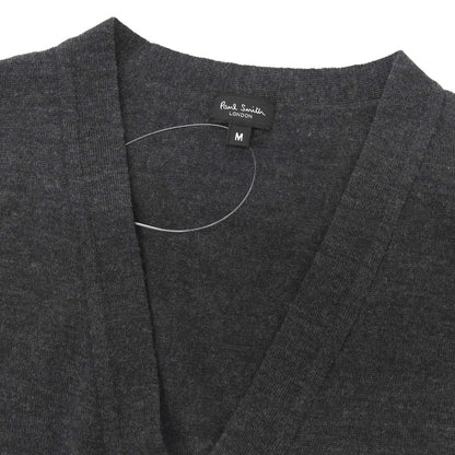 【中古】ポールスミス Paul Smith ハイゲージ ウール Vネック ニットベスト チャコール【サイズM】【 状態ランクB 】【 メンズ 】