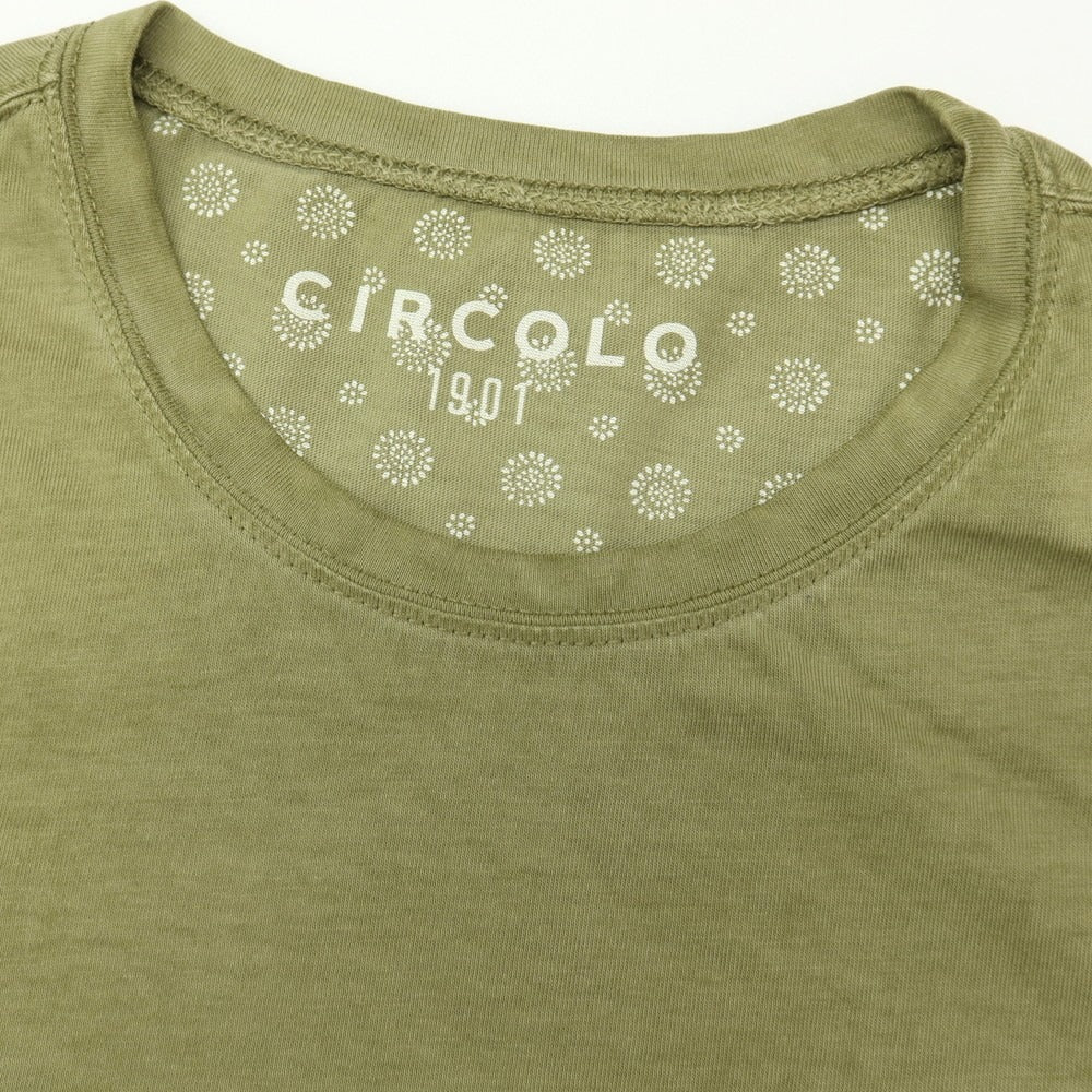 【中古】チルコロ1901 CIRCOLO 1901 コットン クルーネック 半袖Ｔシャツ オリーブ【サイズS】【 状態ランクA 】【 メンズ 】