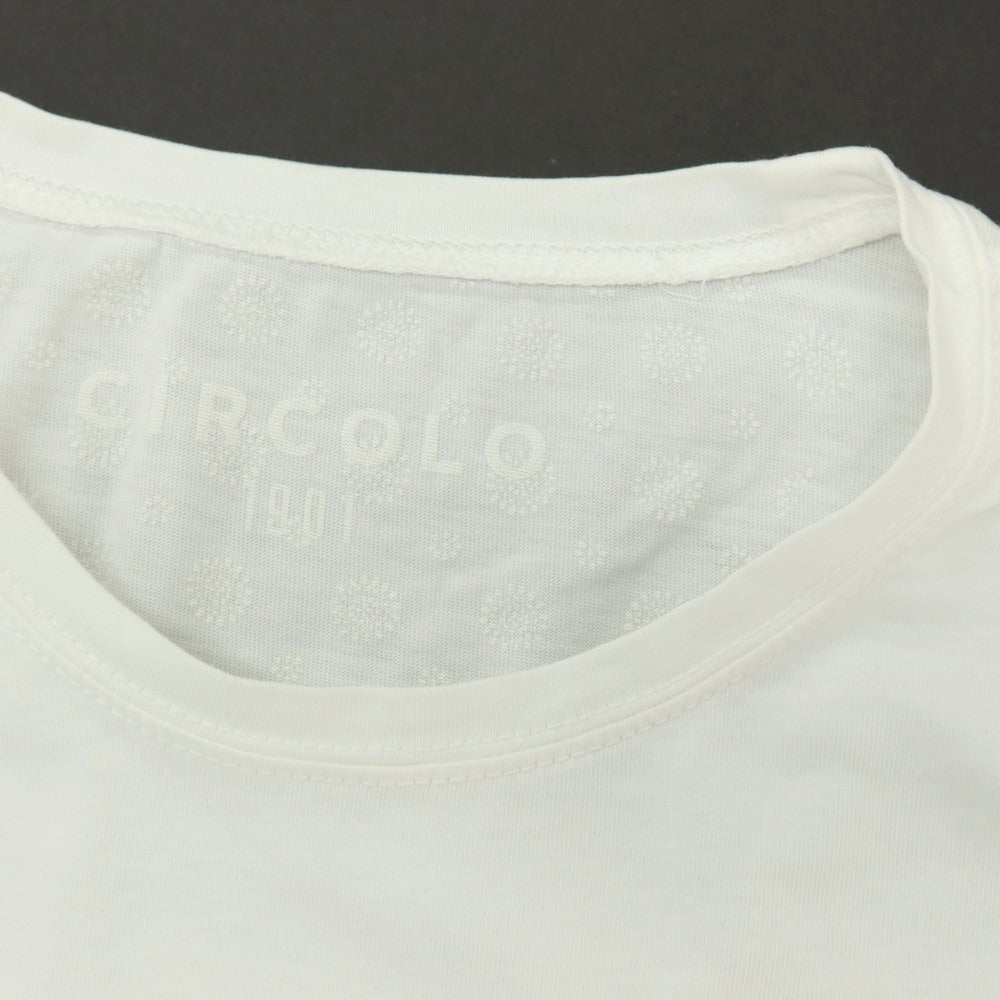 【中古】チルコロ1901 CIRCOLO 1901 コットン クルーネック 半袖Ｔシャツ ホワイト【サイズS】【 状態ランクB 】【 メンズ 】