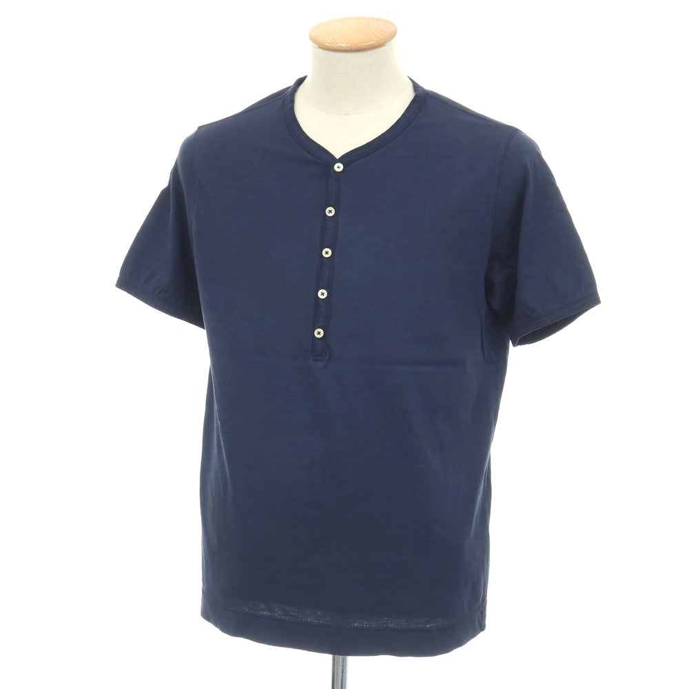【中古】チルコロ1901 CIRCOLO 1901 コットン ヘンリーネック 半袖Ｔシャツ ネイビー【サイズS】【 状態ランクA 】【 メンズ 】