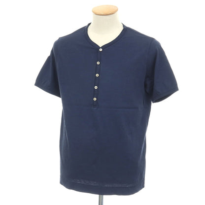 【中古】チルコロ1901 CIRCOLO 1901 コットン ヘンリーネック 半袖Ｔシャツ ネイビー【サイズS】【 状態ランクA 】【 メンズ 】