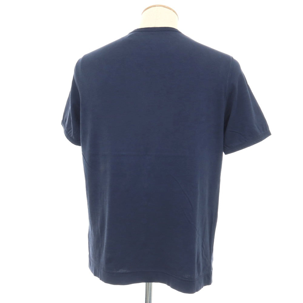 【中古】チルコロ1901 CIRCOLO 1901 コットン ヘンリーネック 半袖Ｔシャツ ネイビー【サイズS】【 状態ランクA 】【 メンズ 】