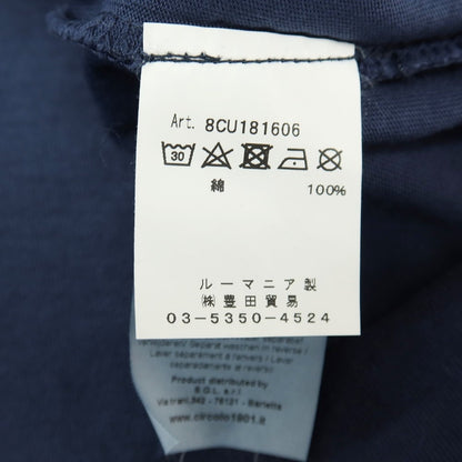 【中古】チルコロ1901 CIRCOLO 1901 コットン ヘンリーネック 半袖Ｔシャツ ネイビー【サイズS】【 状態ランクA 】【 メンズ 】