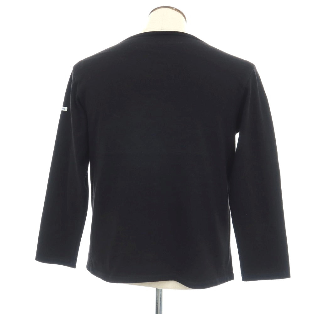【中古】オーシバル ORCIVAL コットン ボートネック バスクシャツ 長袖Ｔシャツ ブラック【サイズ5】【 状態ランクC 】【 メンズ 】