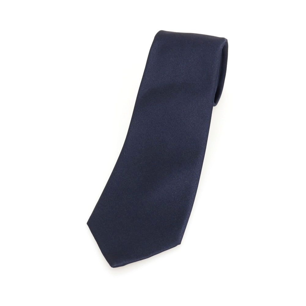 【中古】フランコバッシ FRANCO BASSI シルク 無地ネクタイ ネイビー【 状態ランクB 】【 メンズ 】