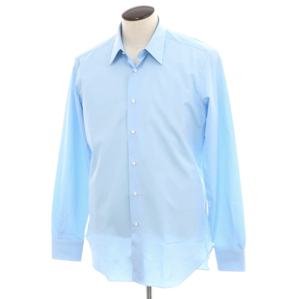 【中古】【未使用】バルバ BARBA コットン レギュラーカラー ブロード ドレスシャツ ライトブルー【サイズ42】【 状態ランクS 】【 メンズ 】