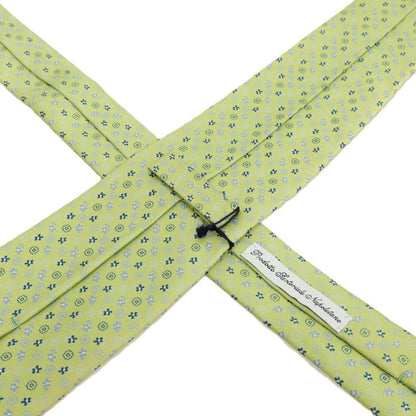 【中古】マリネッラ E.MARINELLA シルク プリント 小紋柄ネクタイ ライトグリーン【 状態ランクA 】【 メンズ 】