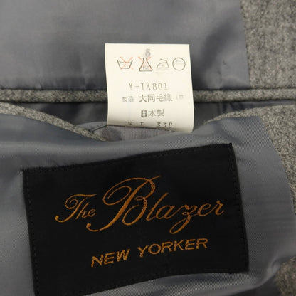 【中古】ニューヨーカー NEWYORKER ウール 2つボタン テーラードジャケット グレー【サイズ94AB4】【 状態ランクC 】【 メンズ 】