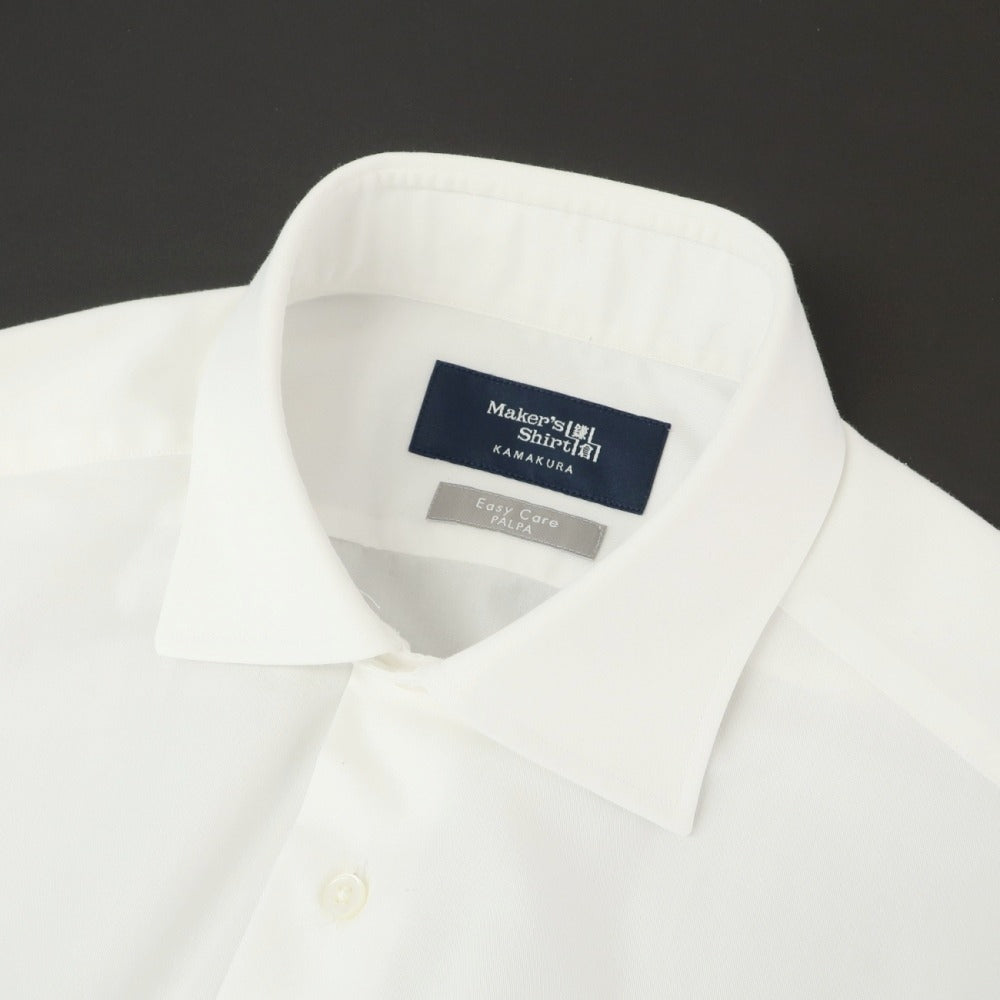 【中古】メイカーズシャツ カマクラ Makers Shirt 鎌倉 Easy Care PALPA コットンポリエステル レギュラーカラー ドレスシャツ ホワイト【サイズ38】【 状態ランクB 】【 メンズ 】