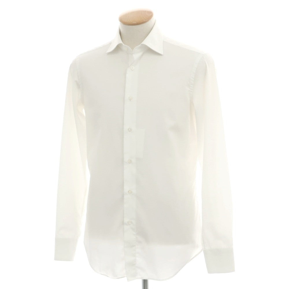 【中古】メイカーズシャツ カマクラ Makers Shirt 鎌倉 TRAVELER コットンポリエステル レギュラーカラー ドレスシャツ ホワイト【サイズ38】【 状態ランクC 】【 メンズ 】
