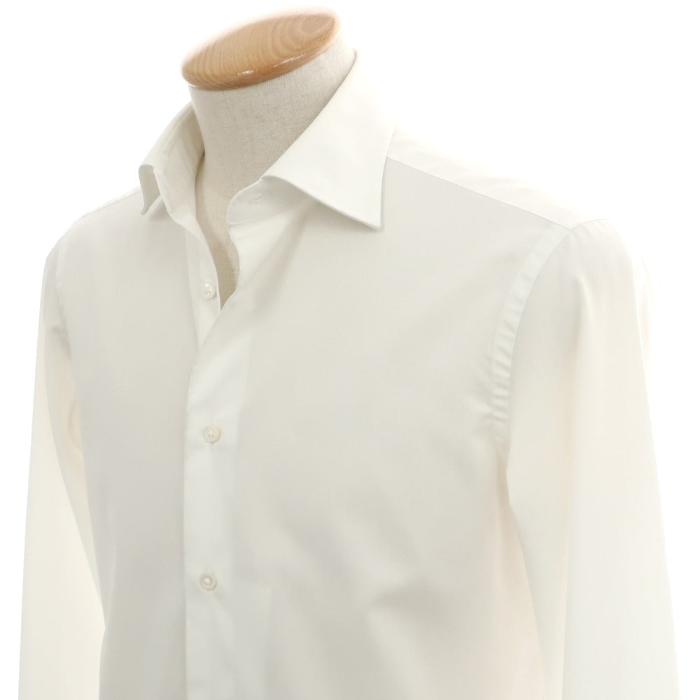 【中古】メイカーズシャツ カマクラ Makers Shirt 鎌倉 TRAVELER コットンポリエステル レギュラーカラー ドレスシャツ ホワイト【サイズ38】【 状態ランクC 】【 メンズ 】
