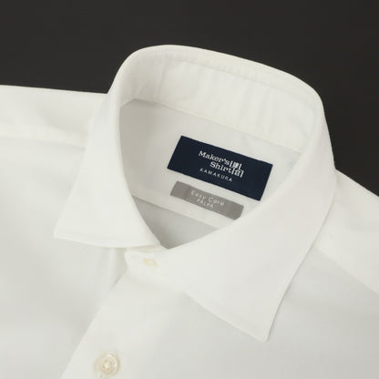 【中古】メイカーズシャツ カマクラ Makers Shirt 鎌倉 Easy Care PALPA コットンポリエステル レギュラーカラー ドレスシャツ ホワイト【サイズ38】【 状態ランクB 】【 メンズ 】