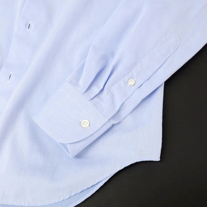 【中古】メイカーズシャツ カマクラ Makers Shirt 鎌倉 Easy Care PALPA ストライプ セミワイドカラー ドレスシャツ ライトブルー【サイズ38】【 状態ランクB 】【 メンズ 】