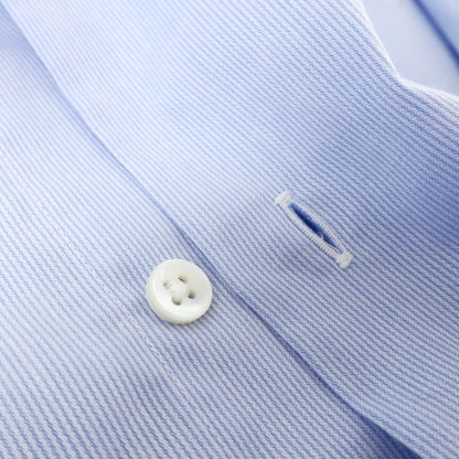 【中古】メイカーズシャツ カマクラ Makers Shirt 鎌倉 Easy Care PALPA ストライプ セミワイドカラー ドレスシャツ ライトブルー【サイズ38】【 状態ランクB 】【 メンズ 】