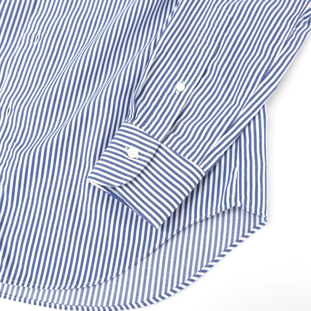 【中古】メイカーズシャツ カマクラ Makers Shirt 鎌倉 Easy Care PALPA ストライプ セミワイドカラー ドレスシャツ ブルーxホワイト【サイズ38】【 状態ランクB 】【 メンズ 】