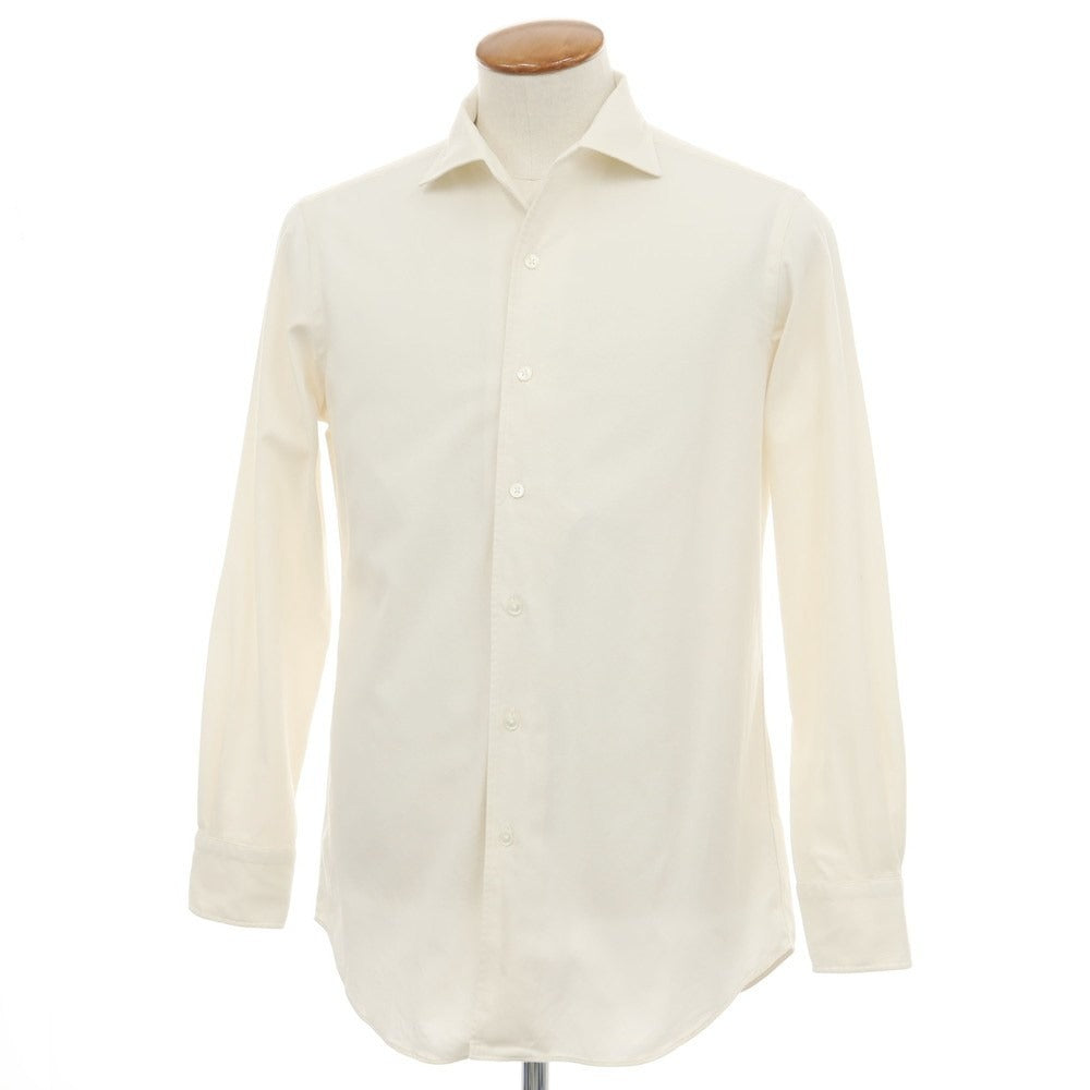 【中古】メイカーズシャツ カマクラ Makers Shirt 鎌倉 コットン ワンピースカラー カジュアルシャツ アイボリー【サイズM】【 状態ランクB 】【 メンズ 】