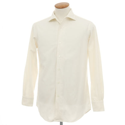 【中古】メイカーズシャツ カマクラ Makers Shirt 鎌倉 コットン ワンピースカラー カジュアルシャツ アイボリー【サイズM】【 状態ランクB 】【 メンズ 】