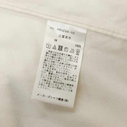 【中古】メイカーズシャツ カマクラ Makers Shirt 鎌倉 コットン ワンピースカラー カジュアルシャツ アイボリー【サイズM】【 状態ランクB 】【 メンズ 】