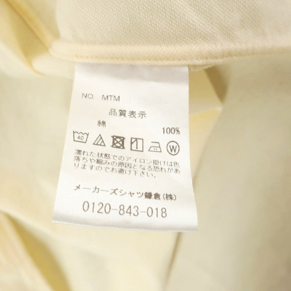 【中古】メイカーズシャツ カマクラ Makers Shirt 鎌倉 オックスフォード ボタンダウン カジュアルシャツ ライトイエロー【サイズ表記なし（XS位）】【 状態ランクB 】【 メンズ 】
