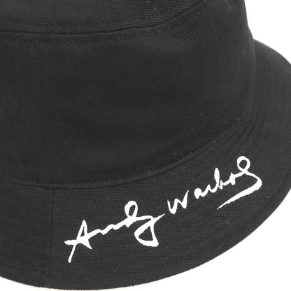 【中古】カシラ CA4LA × Andy Warhol ツイルコットン バケットハット ブラック【サイズ表記なし】【 状態ランクC 】【 メンズ 】