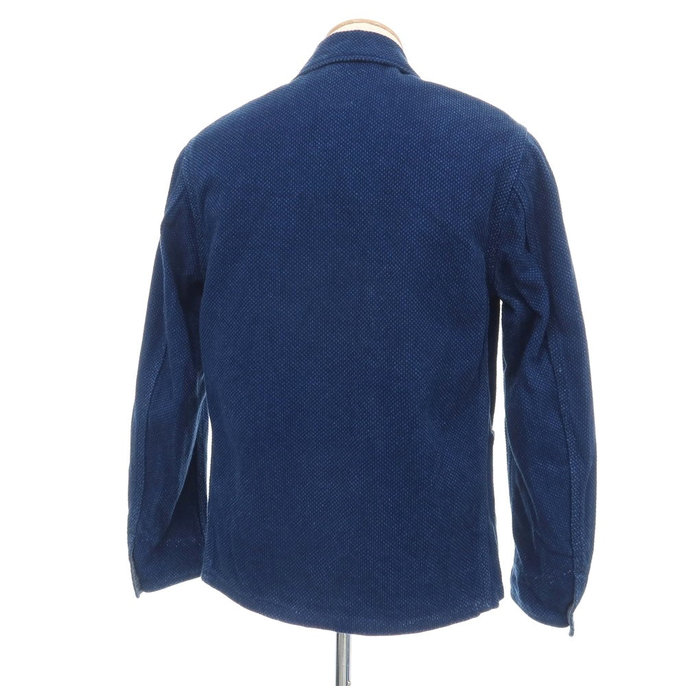【中古】モモタロウ ジーンズ MOMOTARO JEANS 刺し子 コットン カバーオール ネイビー【サイズ36】【 状態ランクB 】【 メンズ 】