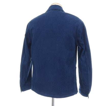 【中古】モモタロウ ジーンズ MOMOTARO JEANS 刺し子 コットン カバーオール ネイビー【サイズ36】【 状態ランクB 】【 メンズ 】