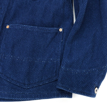 【中古】モモタロウ ジーンズ MOMOTARO JEANS 刺し子 コットン カバーオール ネイビー【サイズ36】【 状態ランクB 】【 メンズ 】