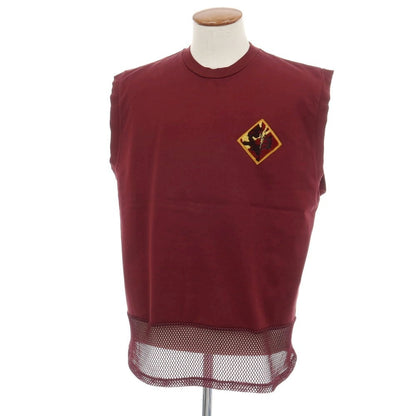 【中古】トーガ TOGA VIRILIS クルーネック メッシュ切り替え ノースリーブ カットソー ボルドー【サイズ46】【 状態ランクB 】【 メンズ 】