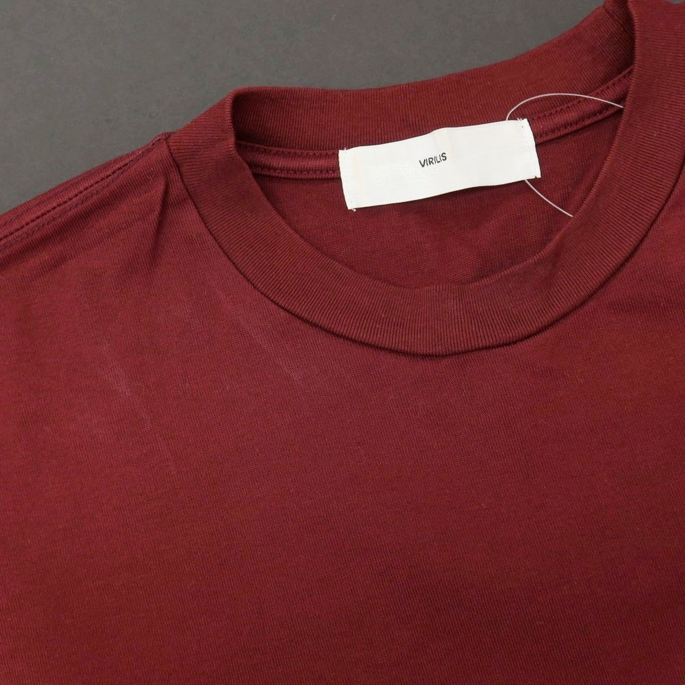 【中古】トーガ TOGA VIRILIS クルーネック メッシュ切り替え ノースリーブ カットソー ボルドー【サイズ46】【 状態ランクB 】【 メンズ 】