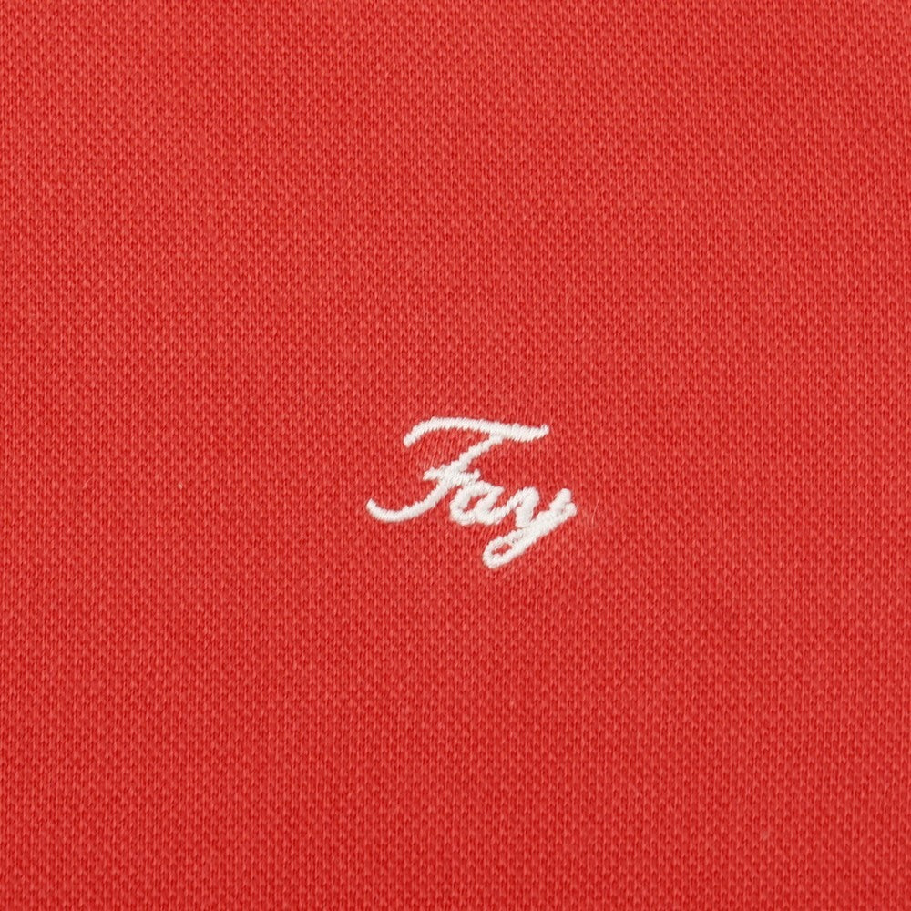 【中古】フェイ FAY コットン系 鹿の子 半袖ポロシャツ レッド【サイズS】【 状態ランクC 】【 メンズ 】