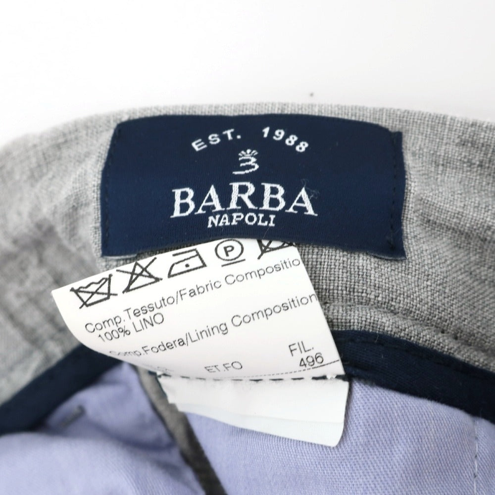 【中古】バルバ BARBA リネン イージーパンツ グレー【サイズ46】【 状態ランクC 】【 メンズ 】