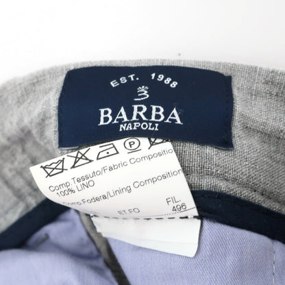 【中古】バルバ BARBA リネン イージーパンツ グレー【サイズ46】【 状態ランクC 】【 メンズ 】