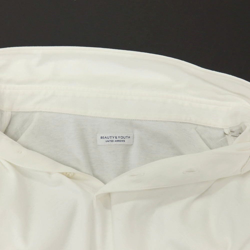 【中古】ビューティアンドユースユナイテッドアローズ BEAUTY&amp;YOUTH UNITED ARROWS コットン 長袖ポロシャツ ホワイト【サイズM】【 状態ランクC 】【 メンズ 】