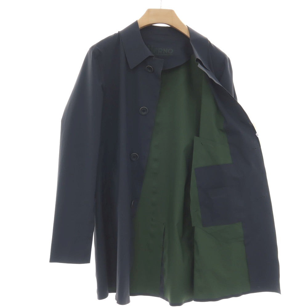 【中古】ヘルノ Herno ナイロン ステンカラーコート ネイビー【サイズ48】【 状態ランクB 】【 メンズ 】