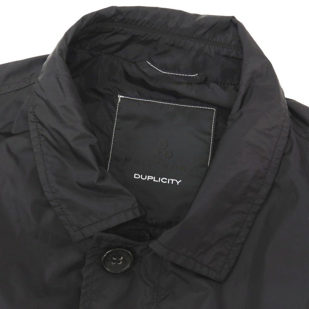 【中古】ピューテリー PEUTEREY パッカブル ナイロン ステンカラーコート ブラック【サイズL】【 状態ランクB 】【 メンズ 】