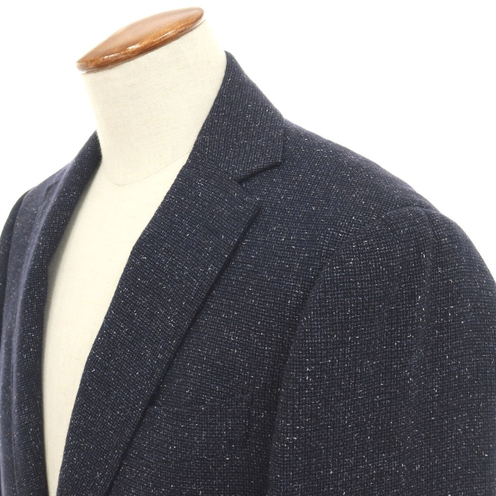 【中古】ストラスブルゴ STRASBURGO ウールシルクカシミヤ 3B テーラードジャケット ネイビー【サイズ48】【 状態ランクB 】【 メンズ 】