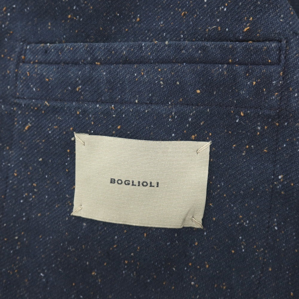 【中古】ボリオリ BOGLIOLI COAT コットンポリエステル 3B カジュアルジャケット ネイビー【サイズ48】【 状態ランクB 】【 メンズ 】