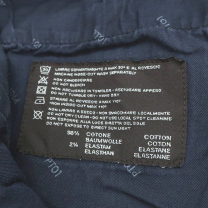 【中古】ピーティーゼロウーノ PT01 bespoke ストレッチコットン カジュアルスラックスパンツ ネイビー【サイズ50】【 状態ランクC 】【 メンズ 】