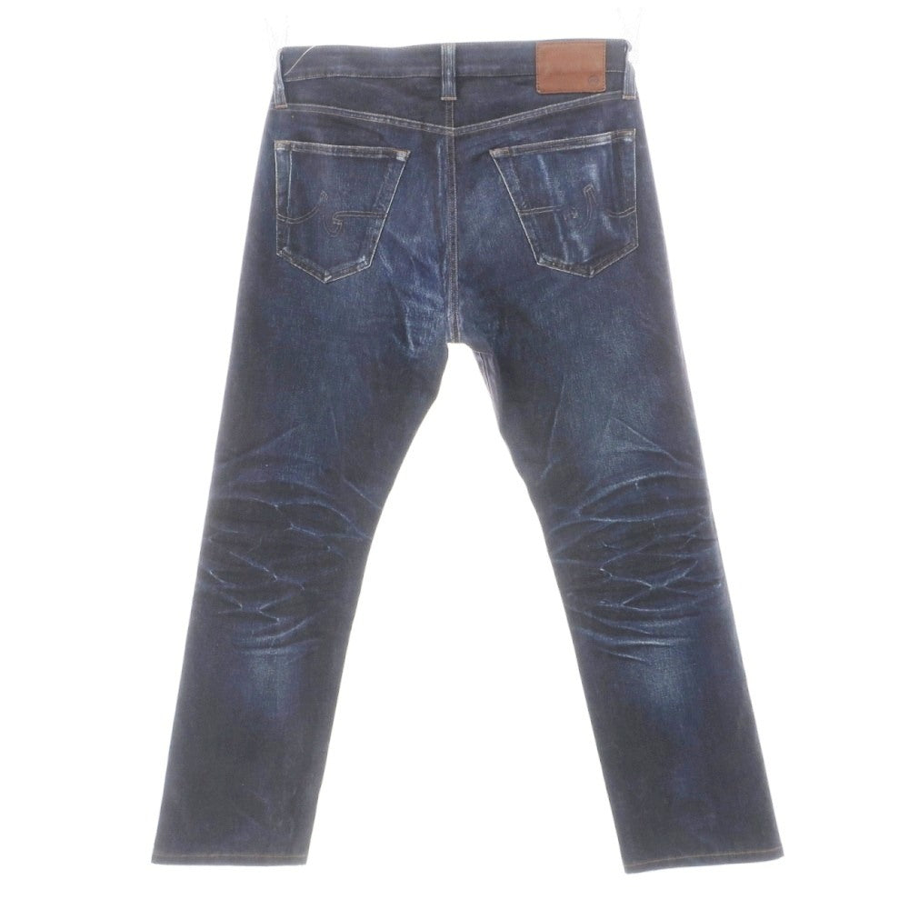 【中古】エージー アドリアーノゴールドシュミット AG Adriano Goldschmied ストレッチコットンレーヨン デニム転写プリント パンツ ネイビー【サイズ32】【 状態ランクB 】【 メンズ 】