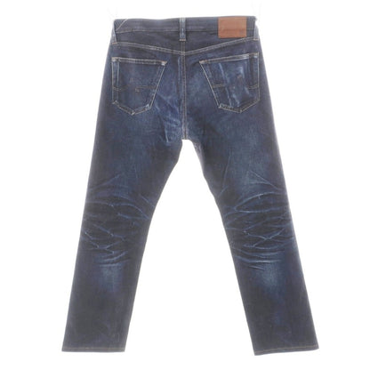 【中古】エージー アドリアーノゴールドシュミット AG Adriano Goldschmied ストレッチコットンレーヨン デニム転写プリント パンツ ネイビー【サイズ32】【 状態ランクB 】【 メンズ 】